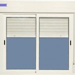 ventana de aluminio 120x120 con persiana